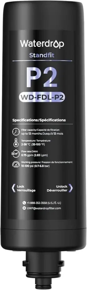 Waterdrop Wd-fdl-p2-e Fdl-p2 Under Sink Water Filter Replacement For Dlg-p System Waterdrop Wd-fdl-p2-e Fdl-p2 Under Sink Water Filter Replacement For Dlg-p System