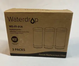 WD-FF-01A-3 WATERDROP Faucet Water Filter Pack Reduces