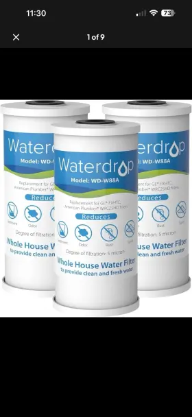 WD-FXHTC-3 WATERDROP House Carbon Water Filter Ge