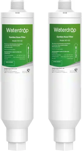 WD-GDS-2 WATERDROP Garden Hose Water Filter Reduces Chlorine