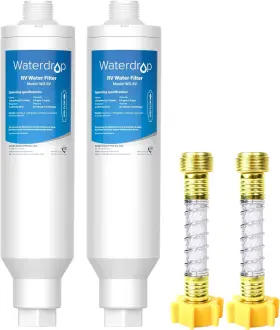 WD-RV2 WATERDROP Rv Inline Water Filter Pack Nsf Chlorine