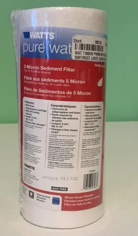 7100349 WATTS Pure Water Micron Flow Filter Cartridge