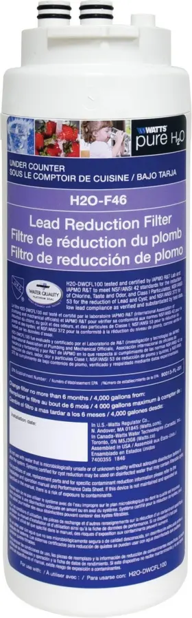 H20-F46 WATTS PREMIER Micron Lead Pure Filtration