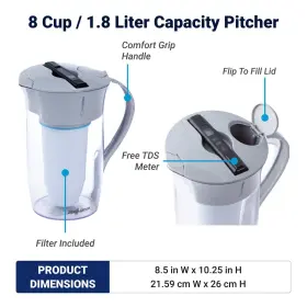 ZR-0810GN CULLIGAN Zerowater Cup Round Pitcher #2