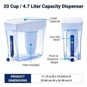 791109328392 ZEROWATER Pour Water Filter Pitcher Tds #3
