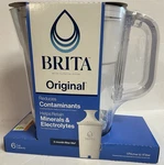 New Denali Water Pitcher With Original Filter - White/clear (6-cup Capacity). Fixed Price $20.99.