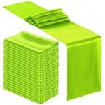 24 Pcs Bright Green Satin Table Runner Bulk 12x108 Inch Wedding Party Decor. Fixed Price $46.32.