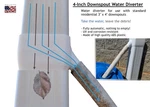 Downspout Rain Water Diverter - White For 4-inch Aluminum Spout Made In Usa. Fixed Price $27.00.