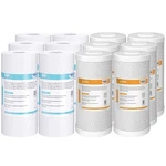 2-12 Pack 10" X 4.5" Big Blue Carbon Block Sediment Water Filter Whole House Set. Fixed Price $33.71.