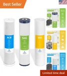 Fltwh2045cgs1 Whole House Replacement Water Filter Set, 3 Count Pack Of 1, White. Fixed Price $148.50.