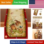 Vintage Easter Table Runner Retro Style Bunny Rabbit Eggs Flower 13 72''. Fixed Price $11.87.