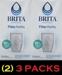 Brita Refillable Water Filtration System Filter Refills (2) 3 Packs - New. Fixed Price $87.99.