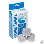 Capresso Charcoal Filters Pk/3 Part #4440.90 Round 1.7". Fixed Price $21.95.