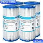 4 Pack 10" X 4.5" Pleated Sediment Water Filter For Big Blue Whole House System. Fixed Price $43.81.