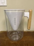 Soma 10-cup Water Filter Pitcher, White, Bamboo Handle As Shown. Fixed Price $24.36.