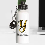 Personalised Custom Your Name Water Bottle Leopard Style Nature Love Travel Gift. Fixed Price $17.16.