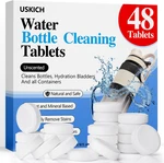 48 Pack Water Bottle Cleaning Tablets,water Cleaner Great For Stainless S. Fixed Price $15.74.
