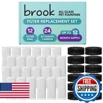 Brook Glass Pet Fountain Filter Replacement Set 12 Rings & 24 Activated. Fixed Price $54.89.