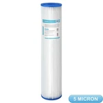 5 Micron 20" X 4.5" Big Blue Washable Pleated Sediment Water Filter Replacement. Fixed Price $26.49.