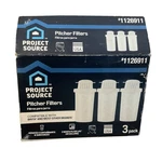Project Source Off-white Plastic Water Filter Pitcher 3 Pack Wfpsc103. Fixed Price $12.63.