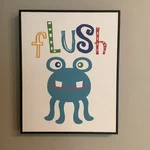 Stupell Kids Bathroom Funny Wall Hanging Picture Flush The Toilet New. Fixed Price $25.00.