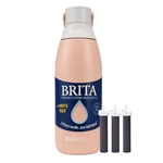Brita Insulated Stainless Steel Filtered Water Bottle With 3 Filters, Rose 32 Oz. Fixed Price $25.99.