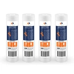 Grooved Sediment Water Filter 5 Micron 10" X 2.5" Size 4 Pack By Aquaboon. Fixed Price $21.79.