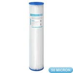 50 Micron 20" X 4.5" Big Blue Washable Pleated Sediment Water Filter Replacement. Fixed Price $28.99.