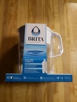 Brita Large 10 Cup White Tahoe Water Filter Pitcher With 1 Standard. Fixed Price $16.00.