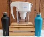 Aquagear Water Filter Pitcher Lead Chlorine Pfoa/pfos *bonus 2 Corkcicle Canteen. Fixed Price $45.00.
