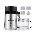 4l Brushed Steel Countertop Water Distiller, Glass Pot, Purifier. Fixed Price $122.35.