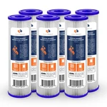 6 Pack Of 5 M Pleated Sediment Water Filter Cartridges 10"x2.5" Standard Size. Fixed Price $36.79.