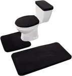 Madeals Memory Foam Bathroom Toilet Rug Set 4 Piece With Lid Cover And Ta. Fixed Price $37.49.