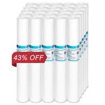 25 Pack 1/5/10/20 Micron 20"x2.5" Sediment Water Filter Whole House Replacement. Fixed Price $10.96.