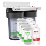 Simpure Sediment Carbon 2-stage Whole House Water Filter System 10x4.5" Big Blue. Fixed Price $25.99.