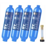 Sheechung Rv Water Filter 4 Pack With Flexible Hose Protector, Pack, Blue. Fixed Price $48.34.