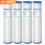 4 Pack 20"x4.5" Whole House Washable Pleated Sediment Water Filter For Big Blue. Fixed Price $45.48.