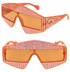 Gucci Authentic Hollywood Forever 0357 Orange Gold Crystal Sunglasses Gg0357 002. Fixed Price $667.00.