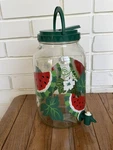 Vintage Glass 1 Gal Drink Dispenser Sun Tea Lemonade Spigot Flip Top Handle Mcm. Fixed Price $19.99.