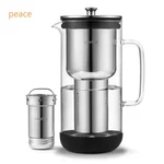 Aarke Purifier - Premium Glass And Stainless Steel Water Filter Pitcher, 5 Cups. Fixed Price $125.00.