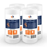 4-pack Of Aquaboon Sediment Water Filter Whole House Big Blue 5 Micron 10"x4.5". Fixed Price $44.79.