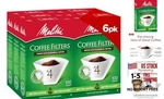 Melitta #4 Cone Coffee Filters, White, 100 Count (pack Of 6), 600 Total. Fixed Price $45.89.
