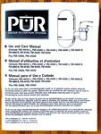 Pur Water Filtration System Use And Care Manual Various Models In 3 Languages. Fixed Price $4.99.