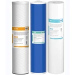 3 Stage 20x4.5" Sediment Kdf Carbon Water Softerner Filter Whole House Cartridge. Fixed Price $119.03.
