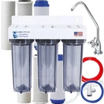 Fountainhead Clear 3 Stage Housings Under Sink Water Filter Extra Filters. Fixed Price $149.23.