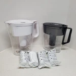 Brita Water Filtration Pitcher Lot Of (2) Wave Model Ob53/ob03 & Soho Ob11/ob03. Fixed Price $35.99.