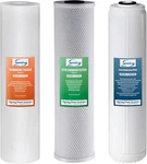 Whole House Water Filter Replacement Pack - 3-stage Sediment & Carbon Cartridges. Fixed Price $316.99.