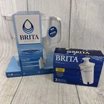 Brita Large 10 Cup White Tahoe Water Filter Pitcher W 4 Extra Filters New Sealed. Fixed Price $33.99.