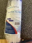 Whole House Sediment Pleated Water Filter, Washable & Reusable, 2.5" X 10". Fixed Price $9.99.