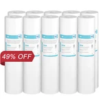 10 Pack 1/5 Micron 20"x4.5" Big Blue Sediment Water Filter Whole House Cartridge. Fixed Price $39.97.